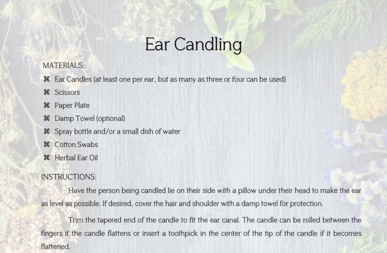 Ear candling document text