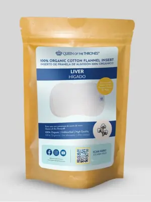 QOTT_USA_Liver_Insert 100% Organic Cotton Flannel insert - Liver