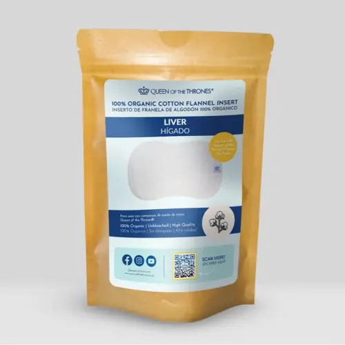 100% Organic Cotton Flannel insert - Liver
