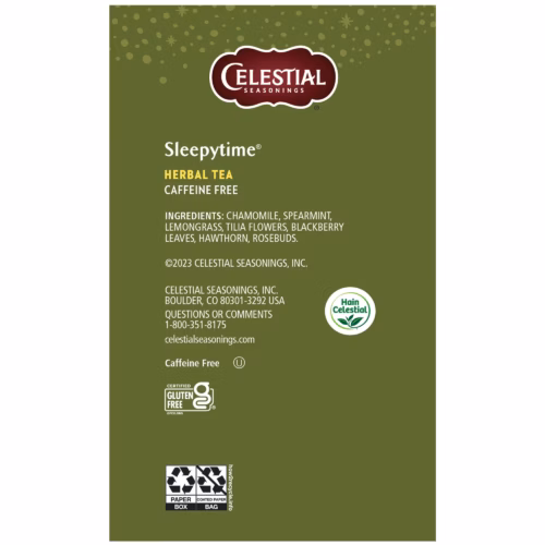 a7ba5334-4435-456f-bff7-a2c718bef23f.a95ac7502d3c1ad664bbbe6618b7d7bc Celestial Seasonings Sleepytime Caffeine-Free Herbal Tea Bags (40 Count)
