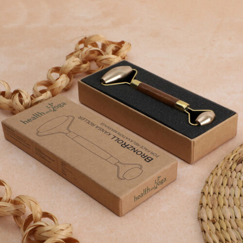BronzRoll Kansa Face Roller for Gentle Facial Massage